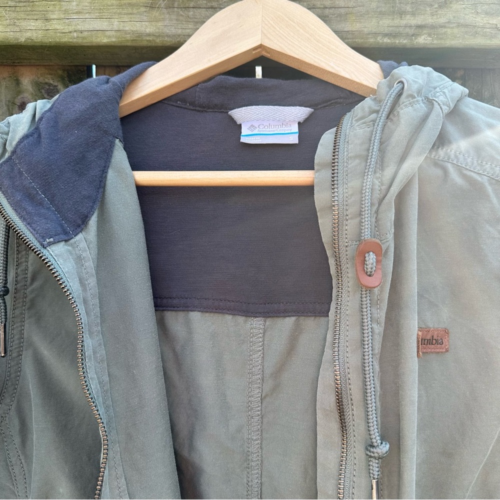 Columbia Cultus Lake Hooded Anorak Jacket Size Small Cypress Sage Green - Picture 13 of 15